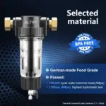 ALTHY Spin Down Vorfilter für die Hauswasseranlage mit Rückspülung und Edelstahlgewebeeinsatz – Bild 4