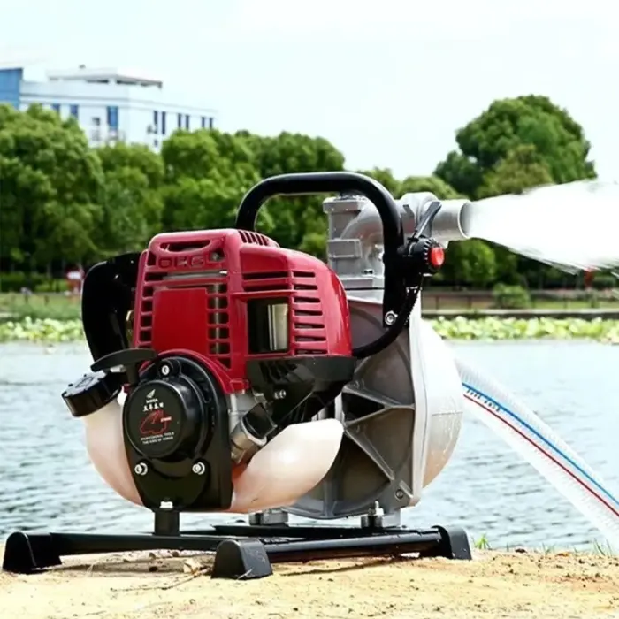 High Lift Benzinmotor-Sumpfpumpe, 1 Zoll, 2-Takt, 4-Takt, multifunktionale Minipumpe für Bewässerung, Bewässerung – Bild 5