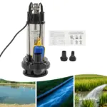 Tauchpumpe, 36000 l/h, Abwasser, schmutzige Abflusswasserpumpe mit Schwimmerschalter, Sumpf, 2 PS, industrieller Tauchpumpe aus Edelstahl – Bild 6