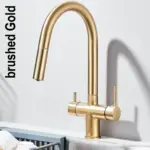 goldfarbig gebürstet